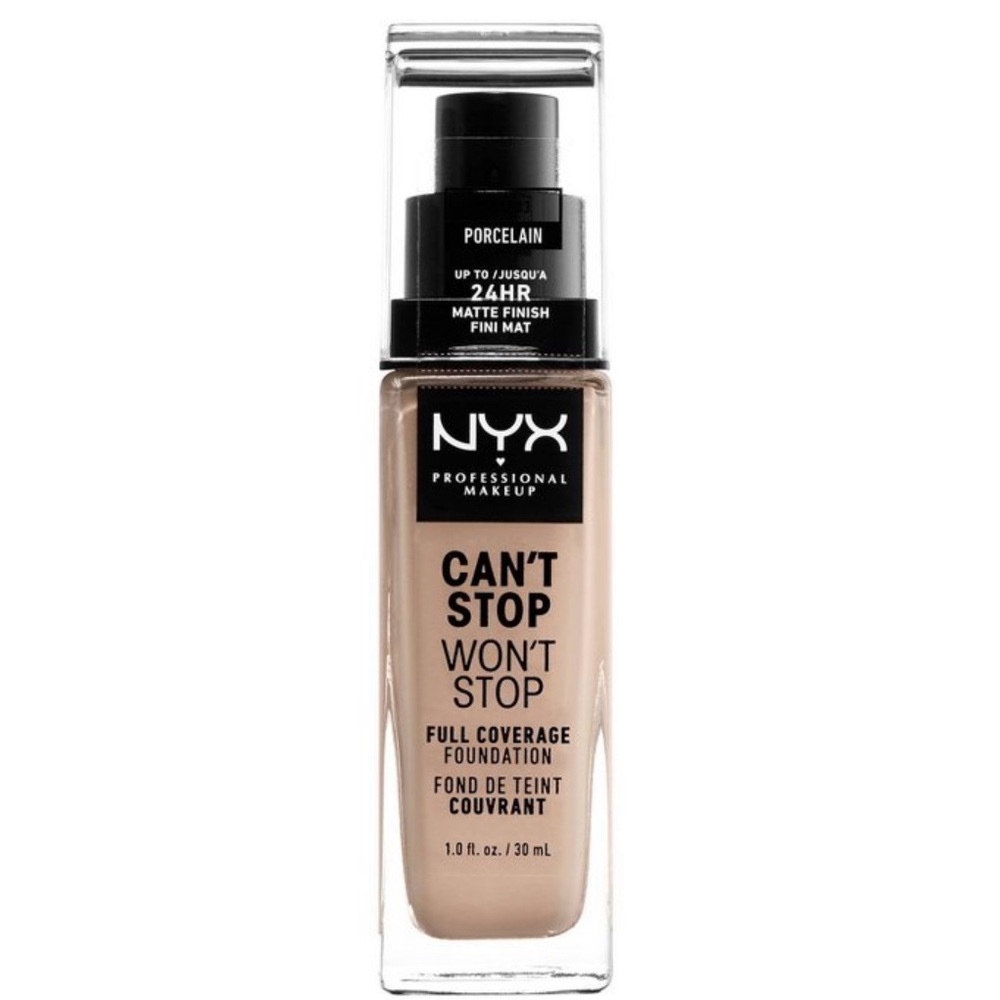 NYX Makeup Can't Stop Won't Stop 24HR Full Coverage Matte Foundation Porcelain
